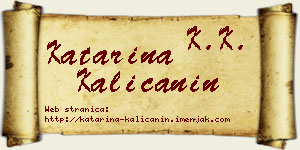 Katarina Kaličanin vizit kartica
